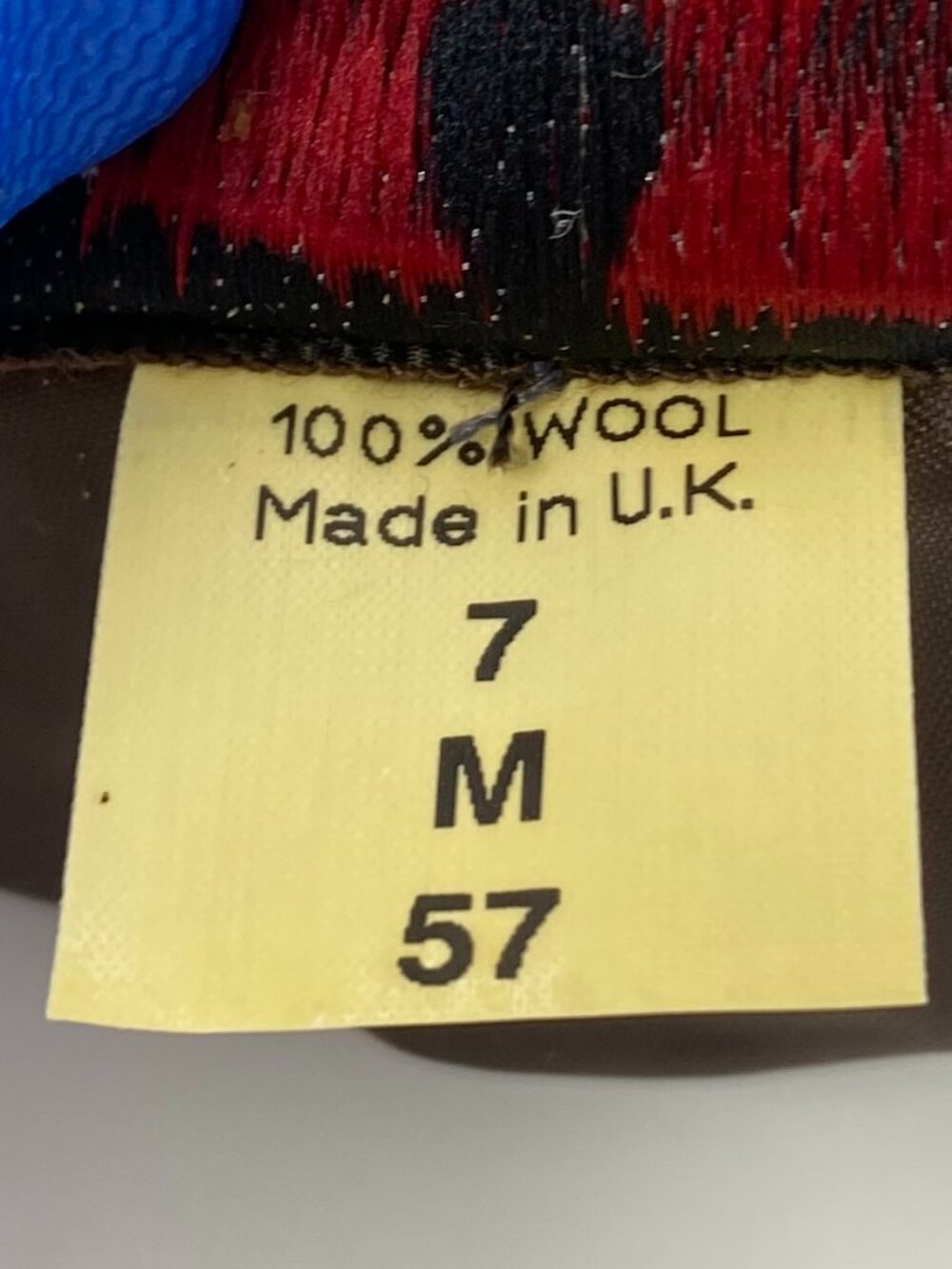 Harris Tweed Flat Cap Hat Cabbie Newsboy Wool Size 7 M Gray Red Plaid Vintage - Picture 9 of 9